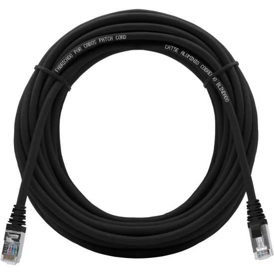 Cabo De Rede 8 Metros Patch Cord Cat5e Ftp 100% Cobre Blindado - INSTRUFIBER