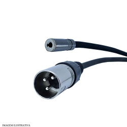 Cabo P2 Fêmea para XLR Macho 1,5m Profissional - INSTRUFIBER