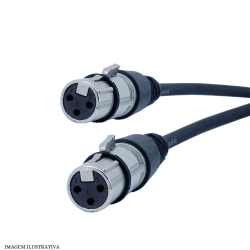 Cabo XLR Fêmea Profissional 1,5m - INSTRUFIBER