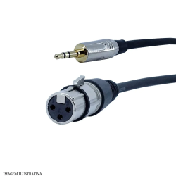 Cabo XLR Fêmea para P2 Macho 1,5m Profissional - INSTRUFIBER