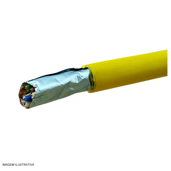 Cabo de Rede CAT5E Blindado Amarelo F/UTP Multilan (50 Metros) Furukawa - INSTRUFIBER