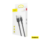 Cabo Baseus Tipo C 2 Metros 3A Gray + Black CATKLF-CG1 - INSTRUFIBER