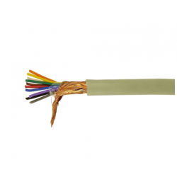 Cabo Manga 4X24 Awg Blindado Malha de Cobre Verde/Palha (50 METROS) - INSTRUFIBER