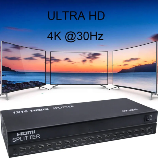 Splitter HDMI 1X16 4K Ultra HD Com Fonte - INSTRUFIBER