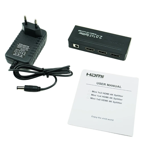 Splitter HDMI 4K 2.0 1X2 Ultra HD 60Hz - INSTRUFIBER